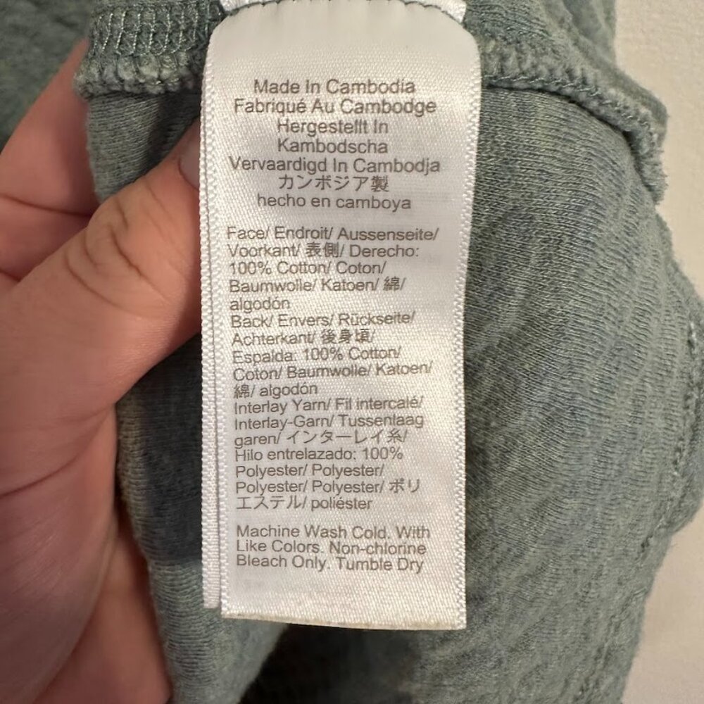 J.Crew Authentic Fleece Quilted Half-Zip Pullover - Size Medium - Picture 7 of 11